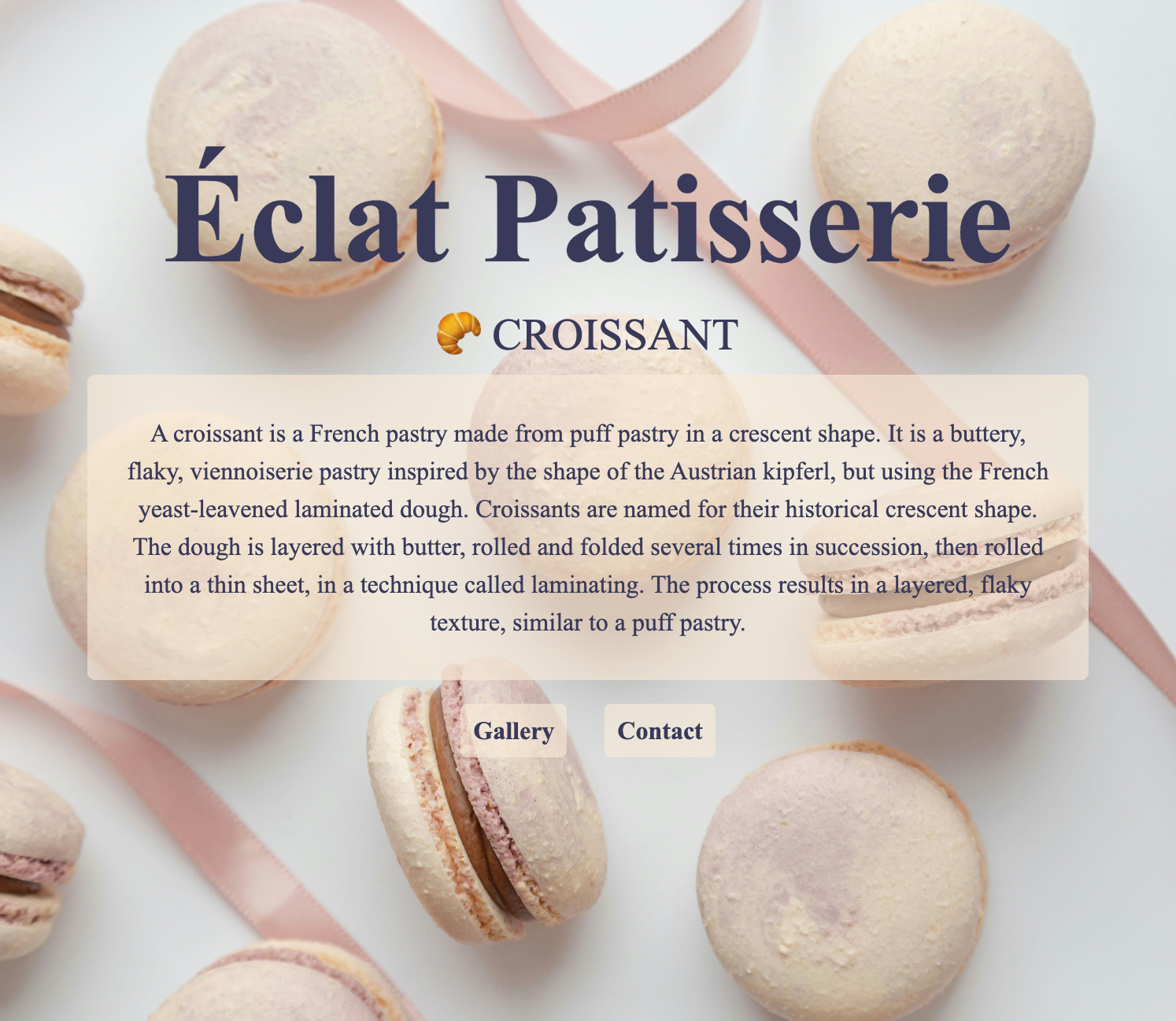 Patisserie project